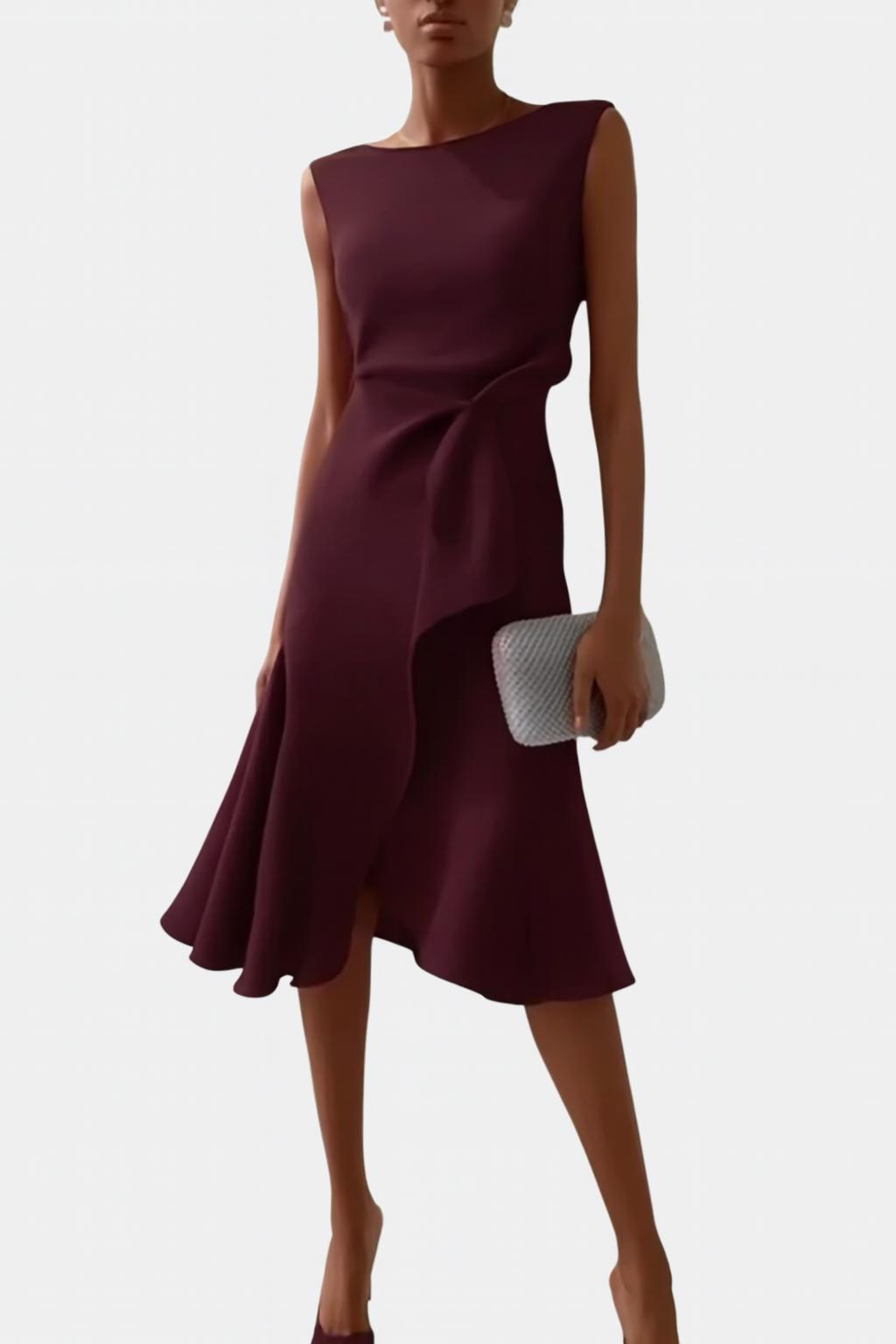 Elegant Midi Wedding Guest Dress