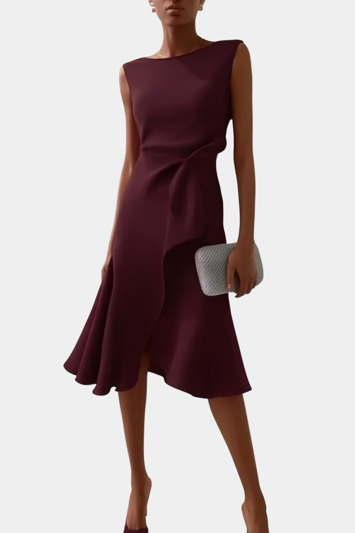 Elegant Midi Wedding Guest Dress