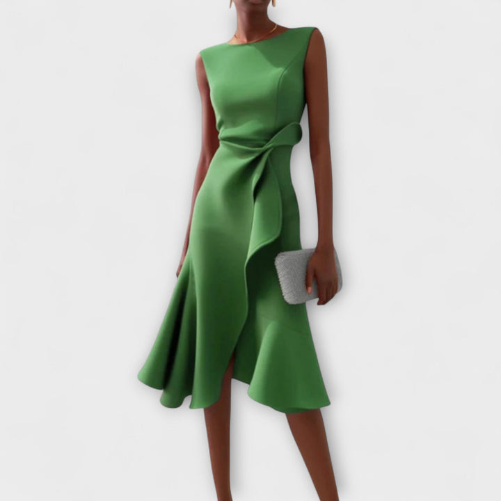 Elegant Midi Wedding Guest Dress