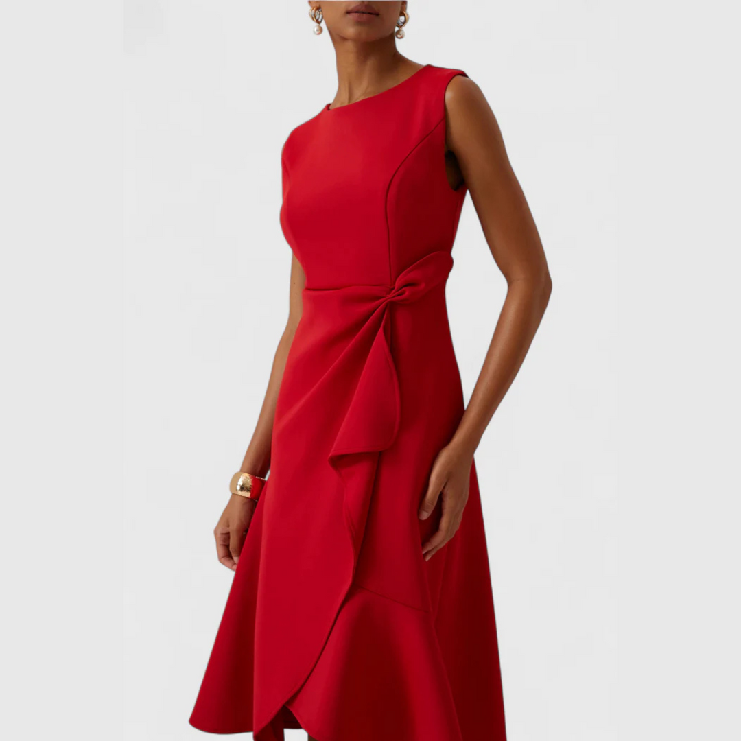 Elegant Midi Wedding Guest Dress