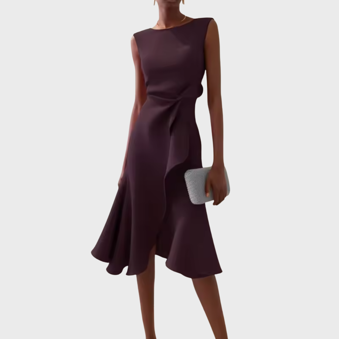 Elegant Midi Wedding Guest Dress