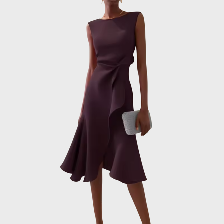 Elegant Midi Wedding Guest Dress