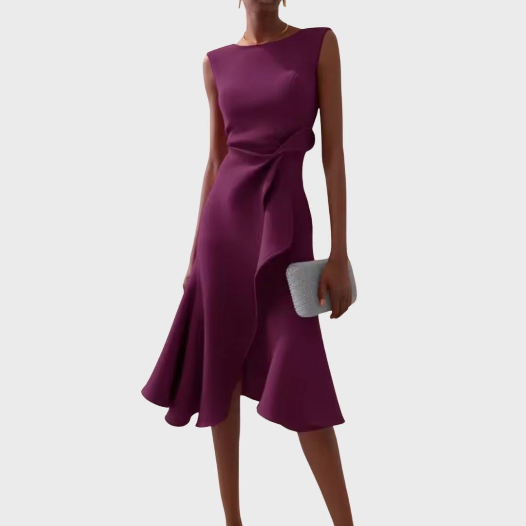 Elegant Midi Wedding Guest Dress