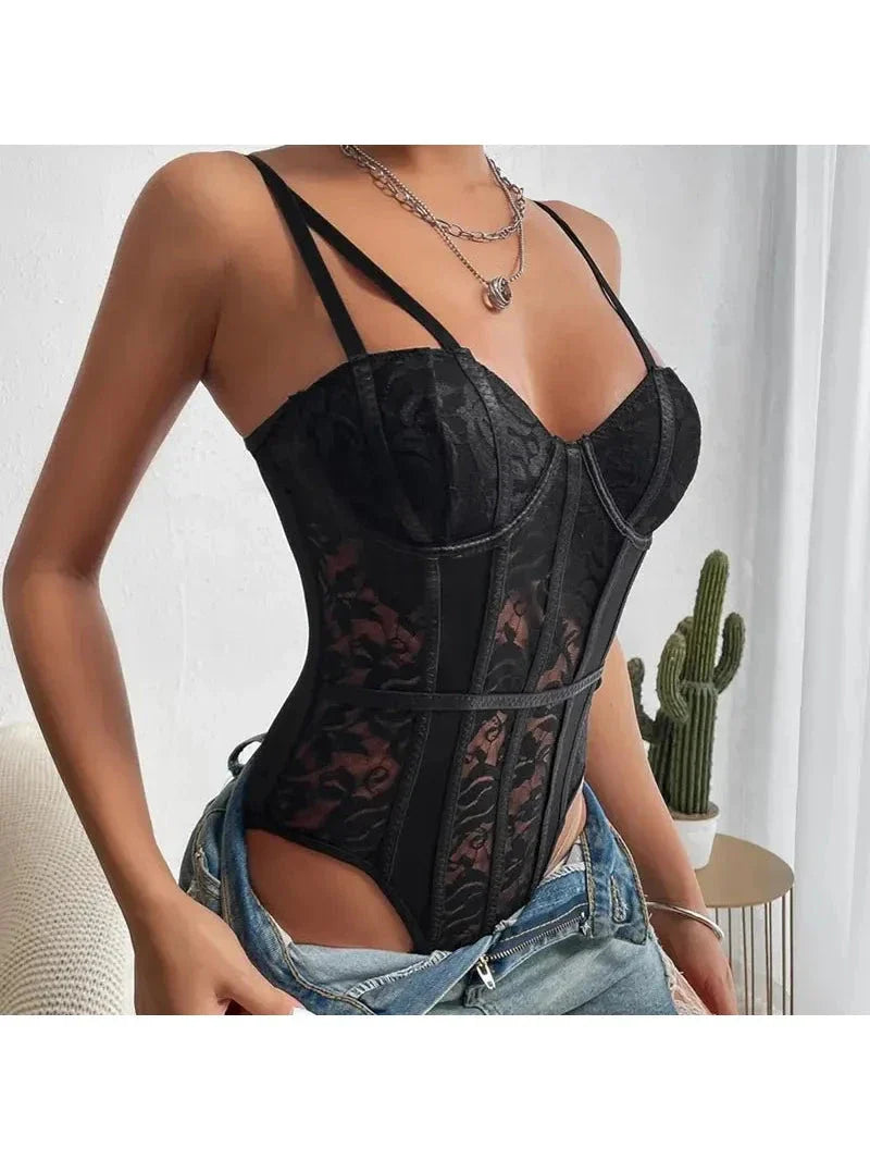 Floral Corset Bodysuit