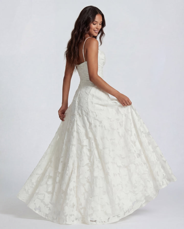Floral Maxi Wedding Guest Dress with Spaghetti Straps