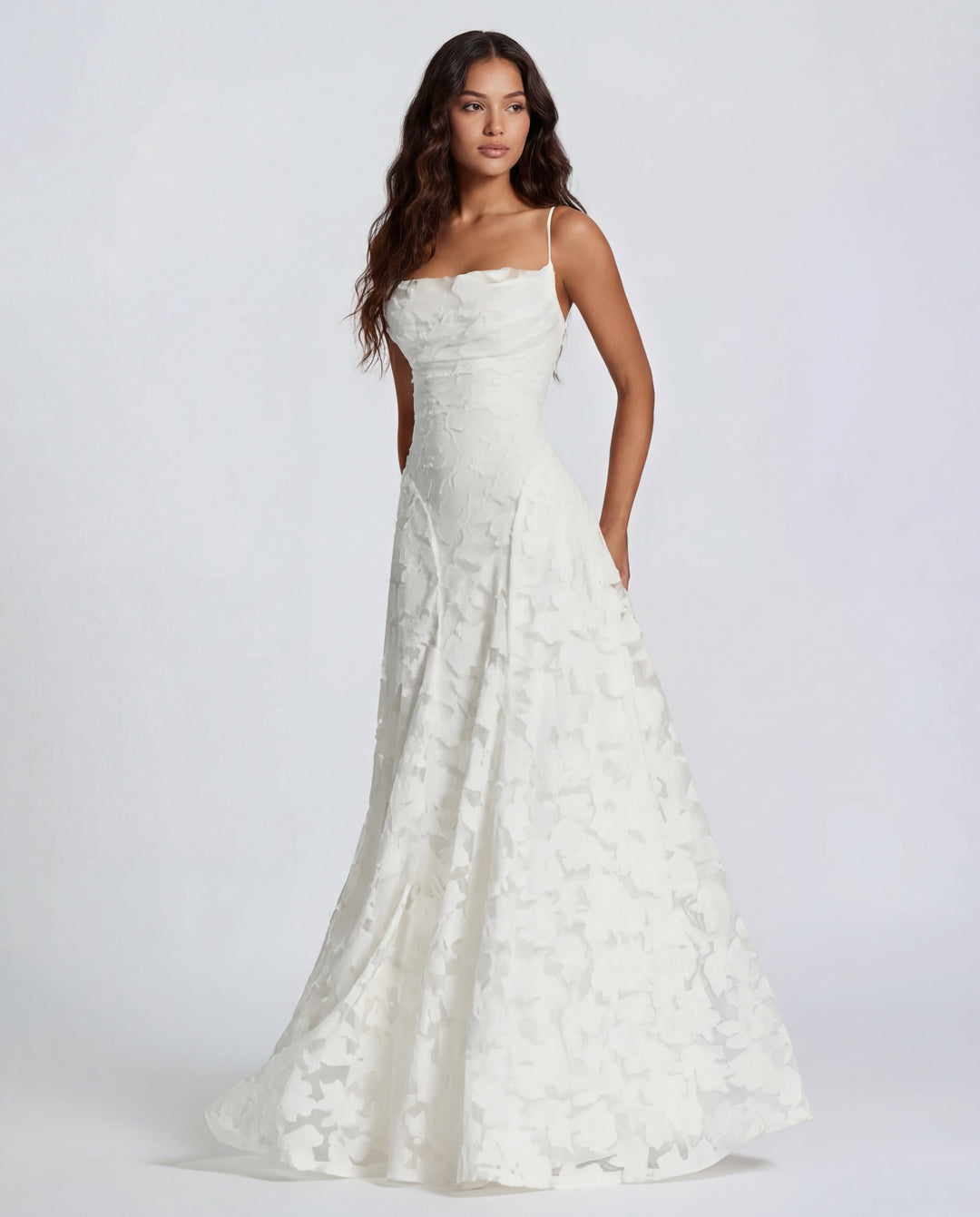 Floral Maxi Wedding Guest Dress with Spaghetti Straps
