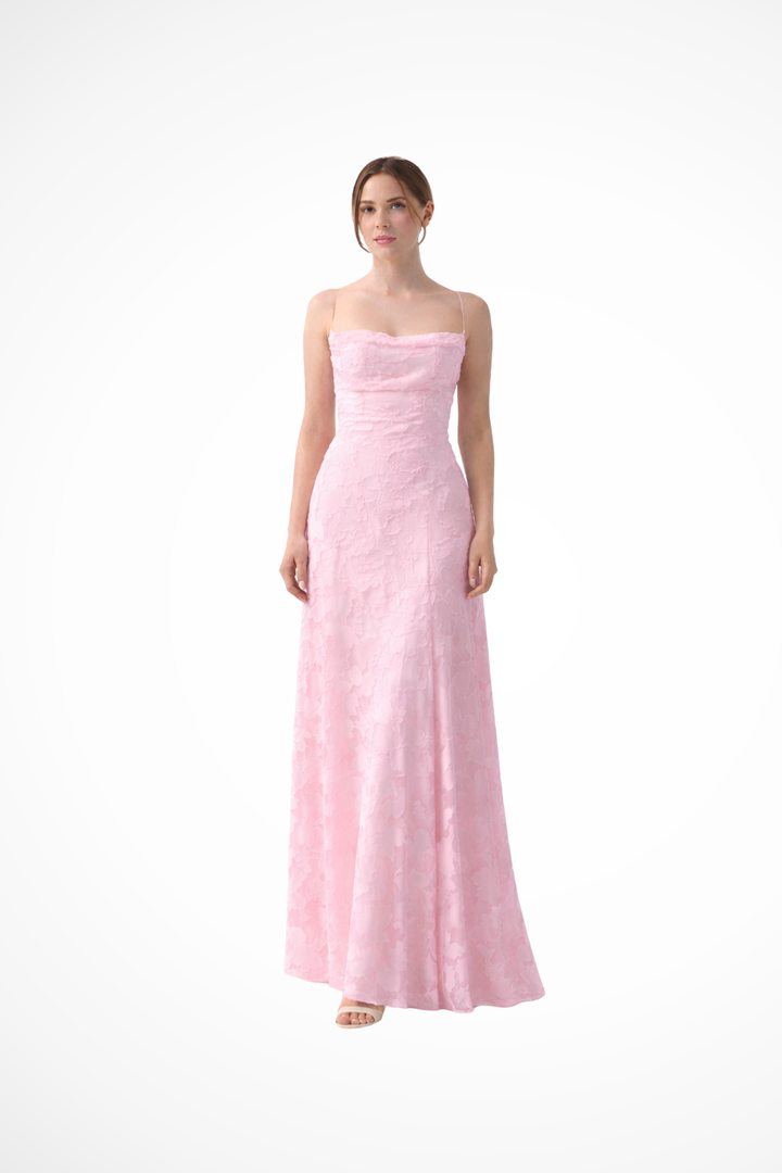 Floral Open-Back Maxi Dress with Spaghetti Straps
