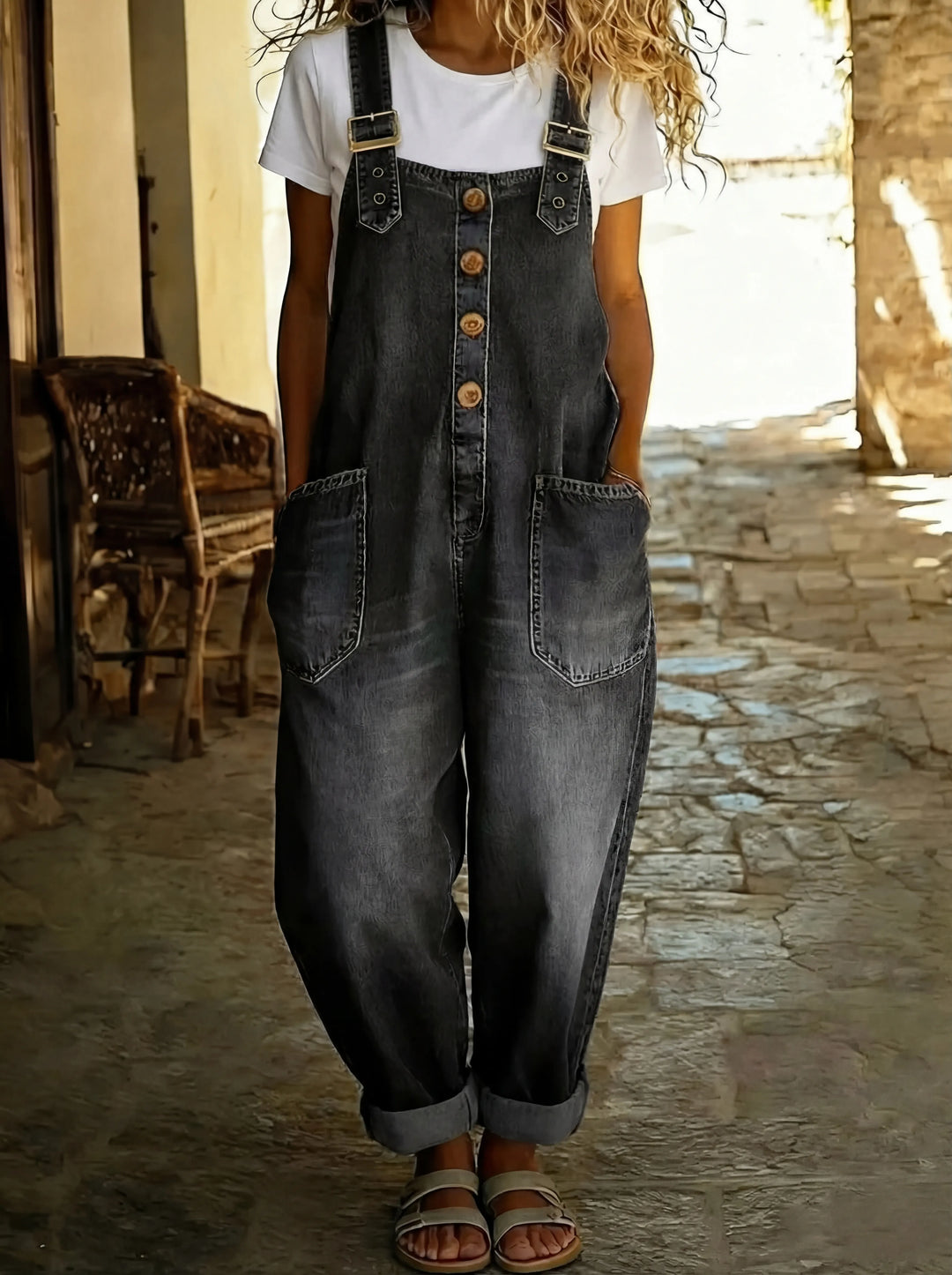Jumpsuit with Spaghetti Straps