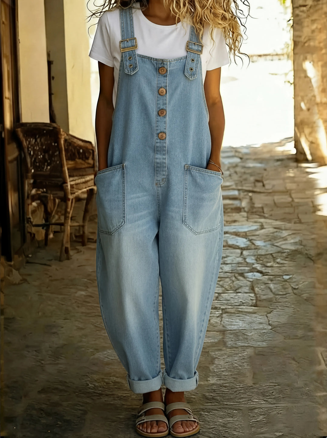 Jumpsuit with Spaghetti Straps