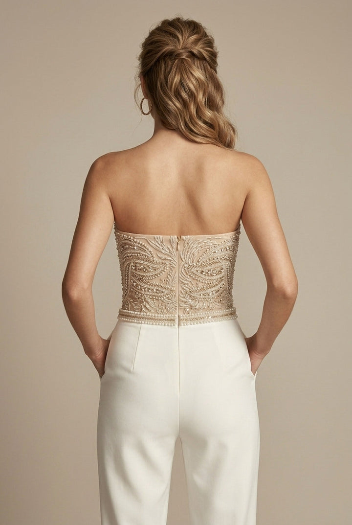 Jumpsuit with Sweetheart Neckline
