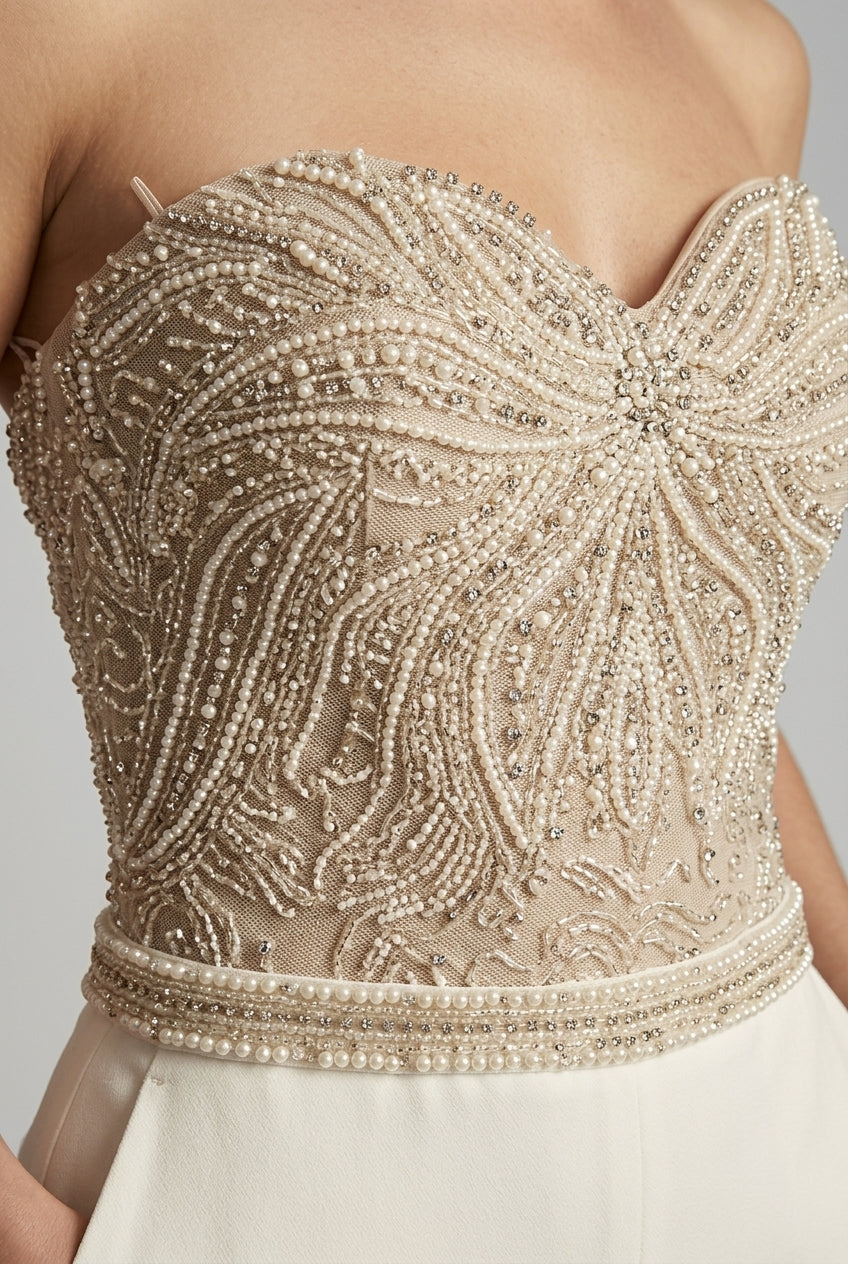 Jumpsuit with Sweetheart Neckline