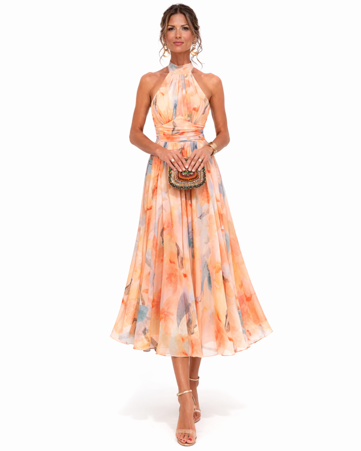 Maxi Dress with Halter Neckline