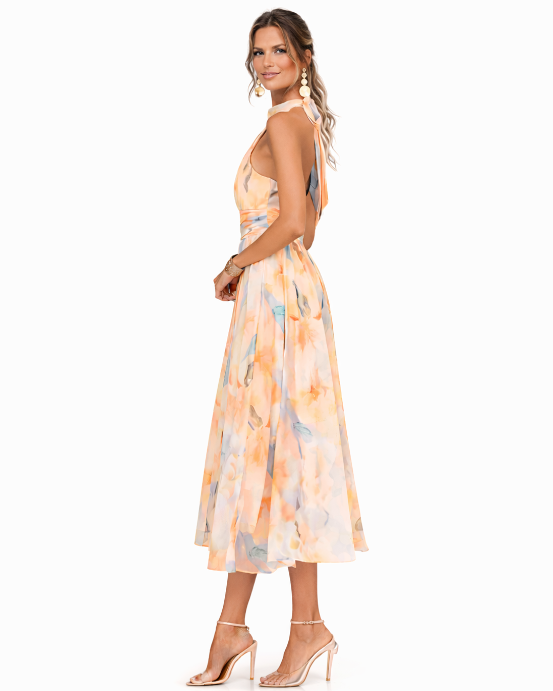 Maxi Dress with Halter Neckline