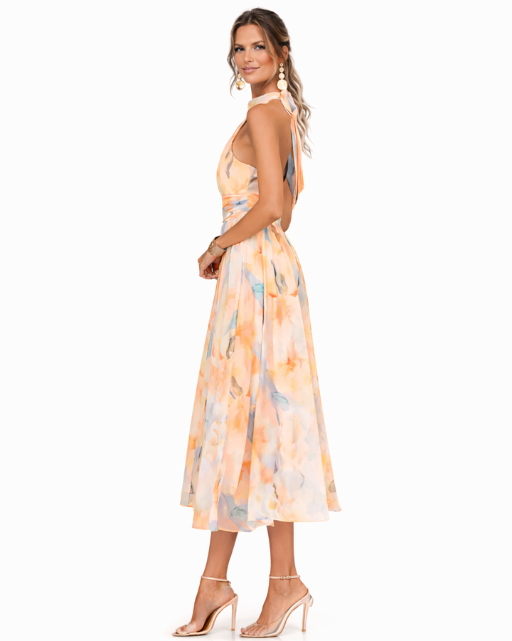 Maxi Dress with Halter Neckline