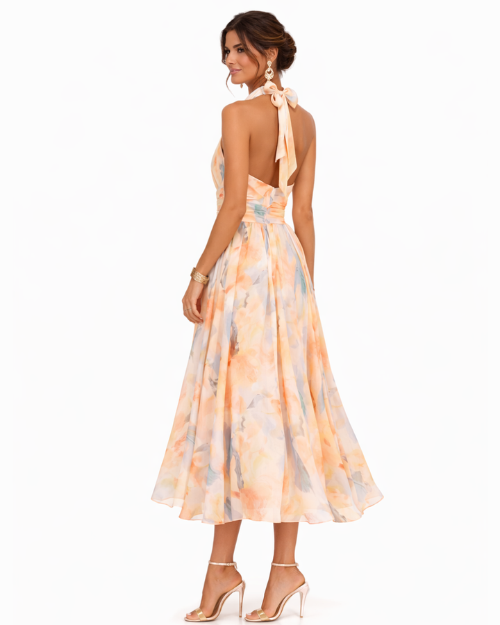 Maxi Dress with Halter Neckline