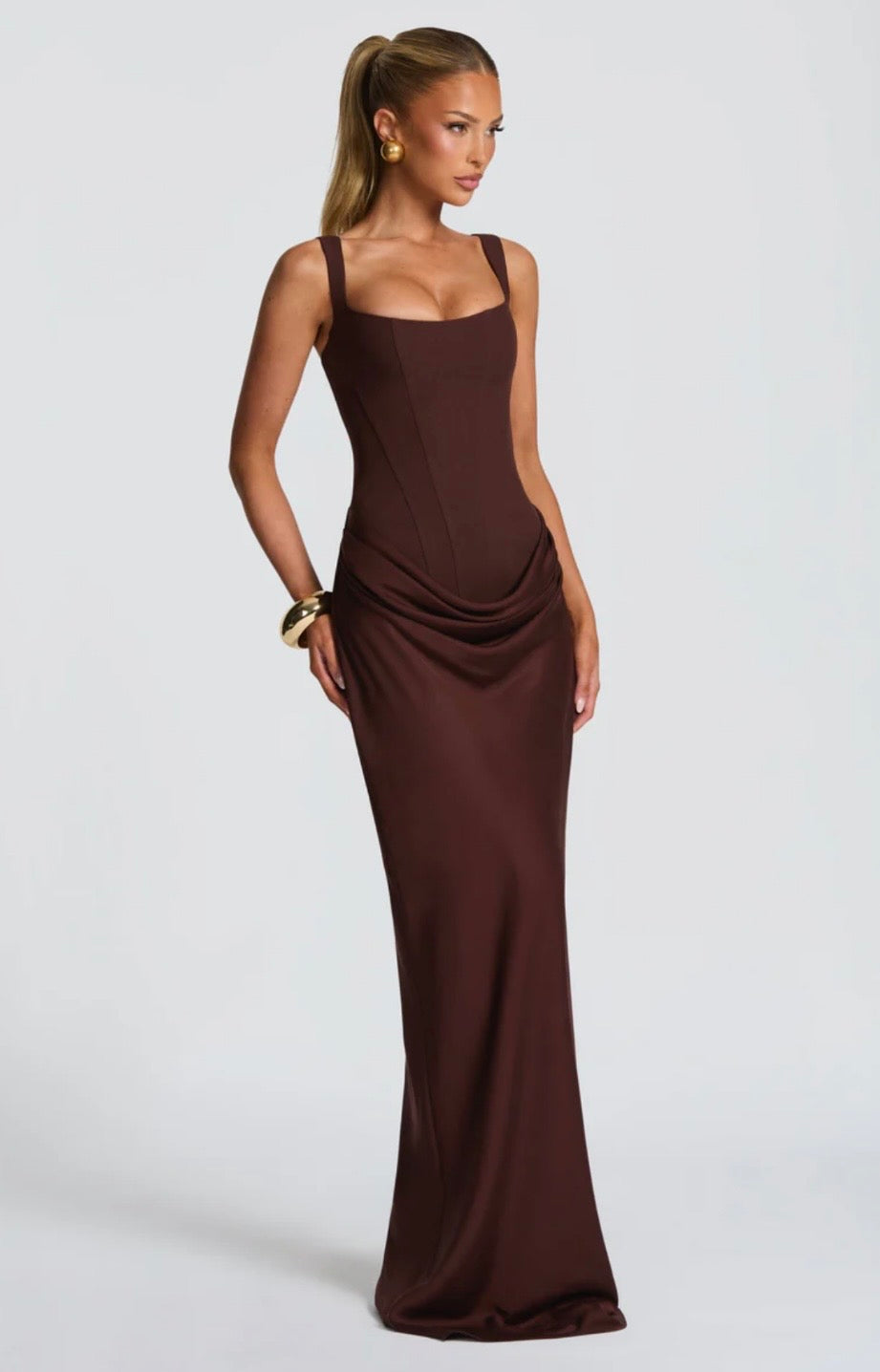 Maxi Dress with Square Neck