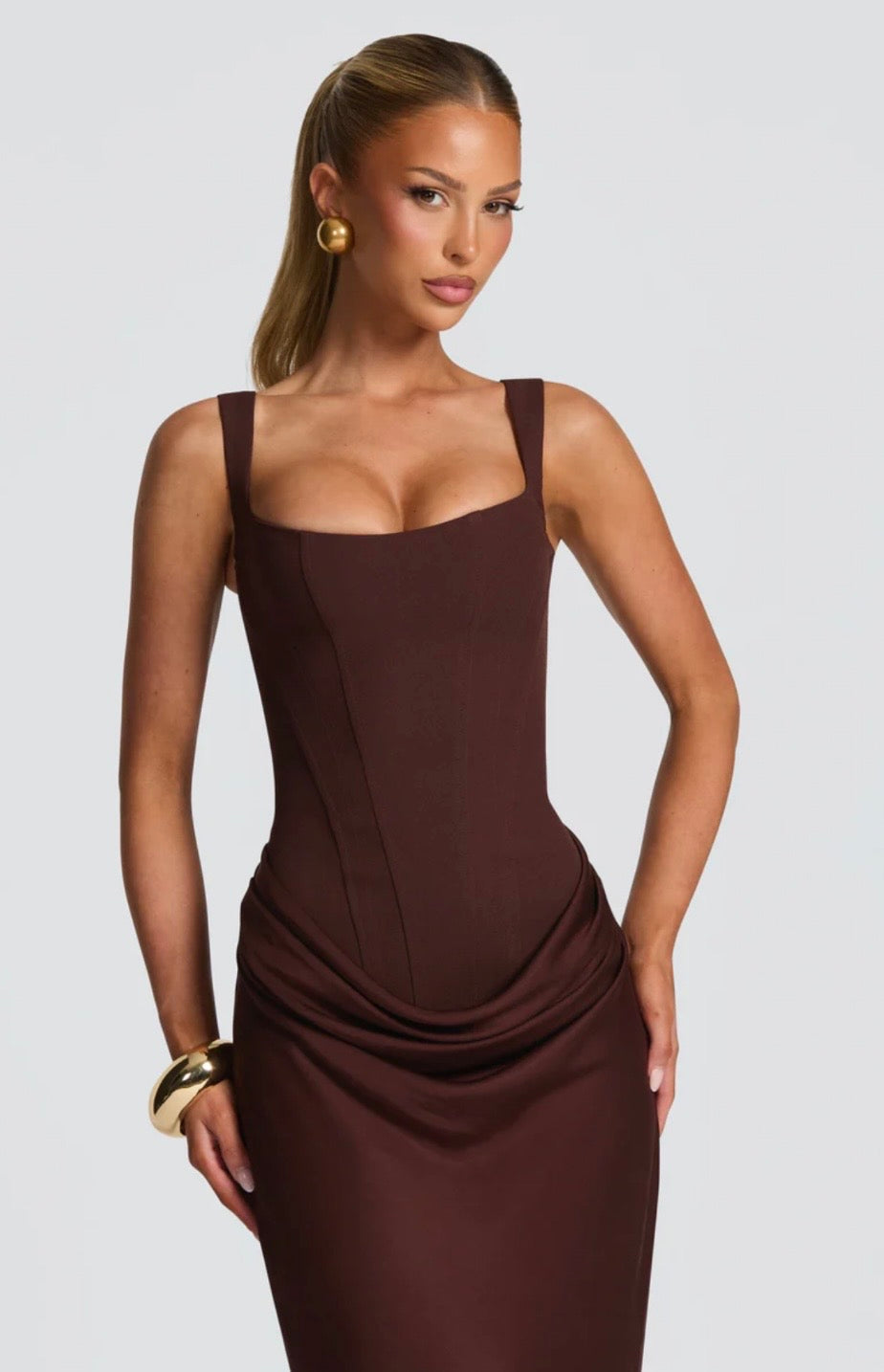Maxi Dress with Square Neck