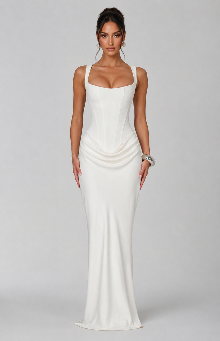 Maxi Dress with Square Neck
