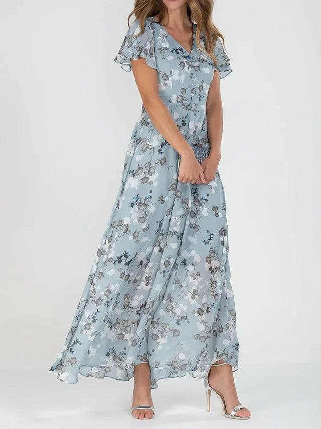 Maxi Dress with V-Neck