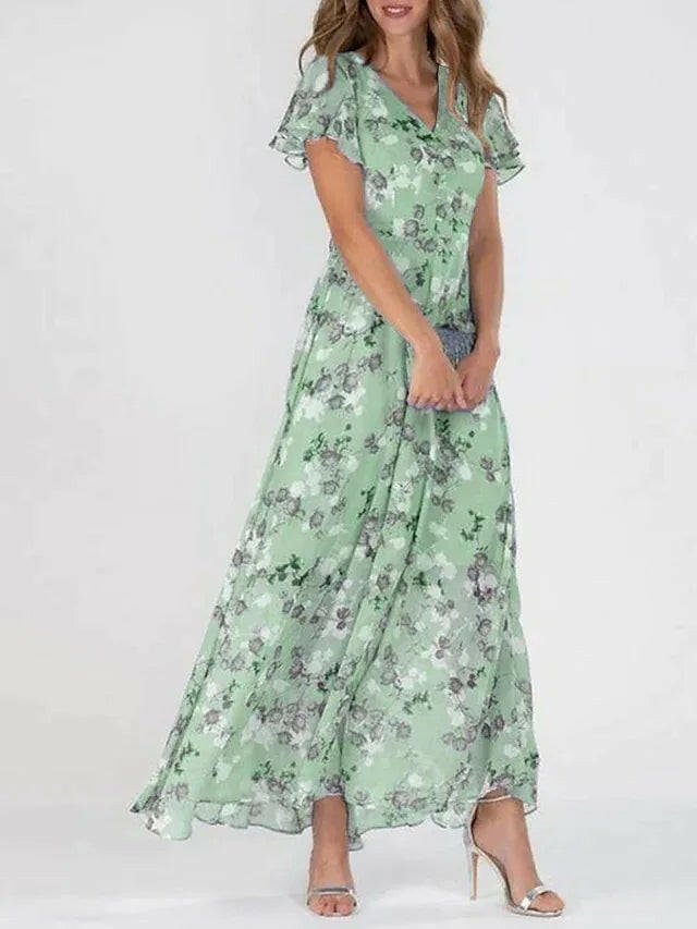 Maxi Dress with V-Neck
