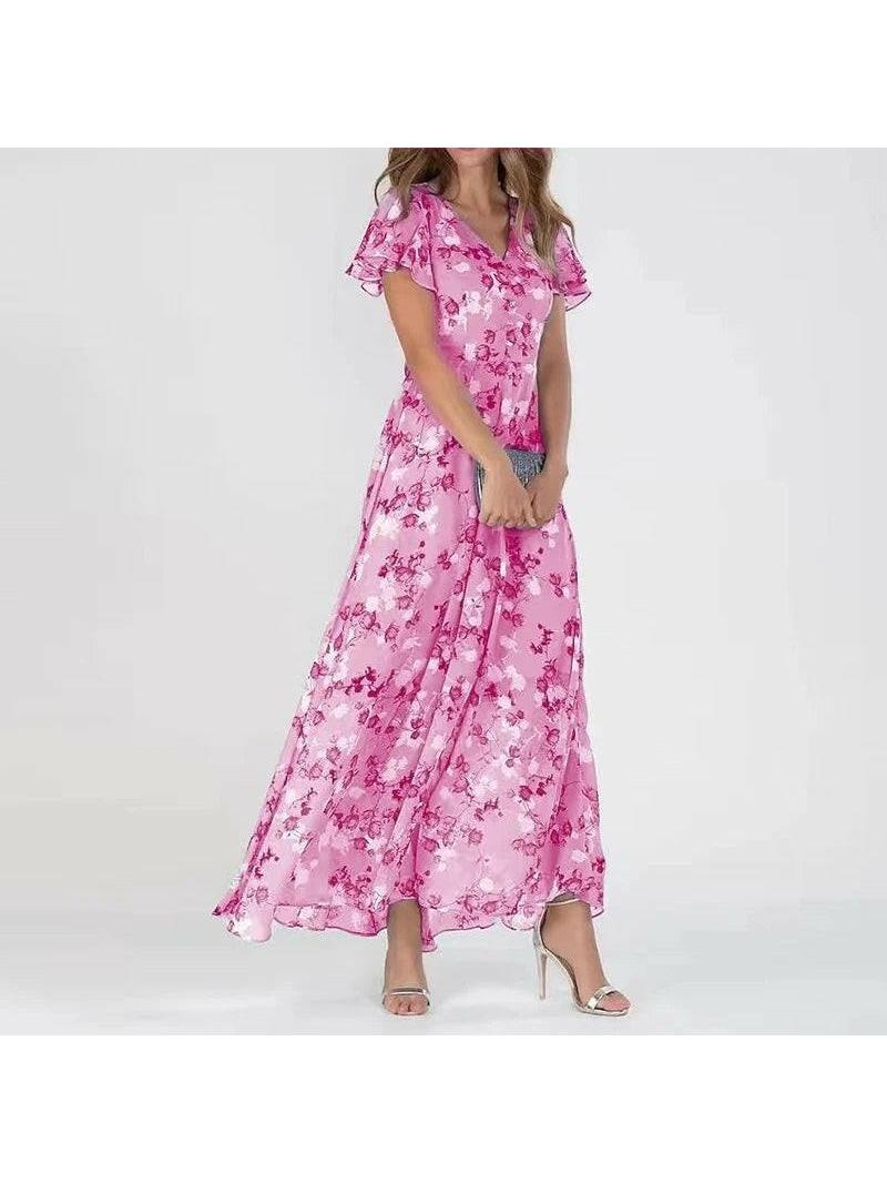 Maxi Dress with V-Neck