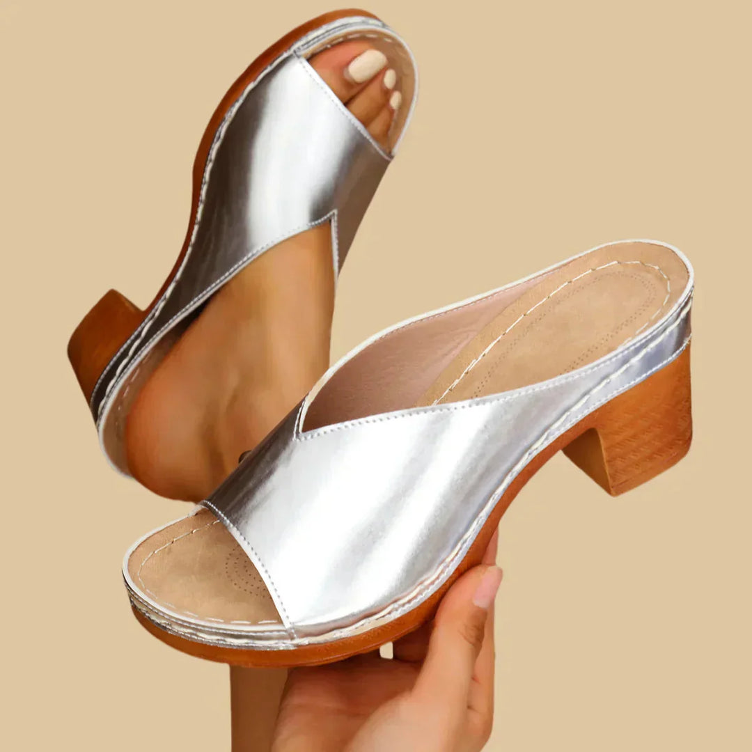 Orthopedic Sandals with Thick Heels