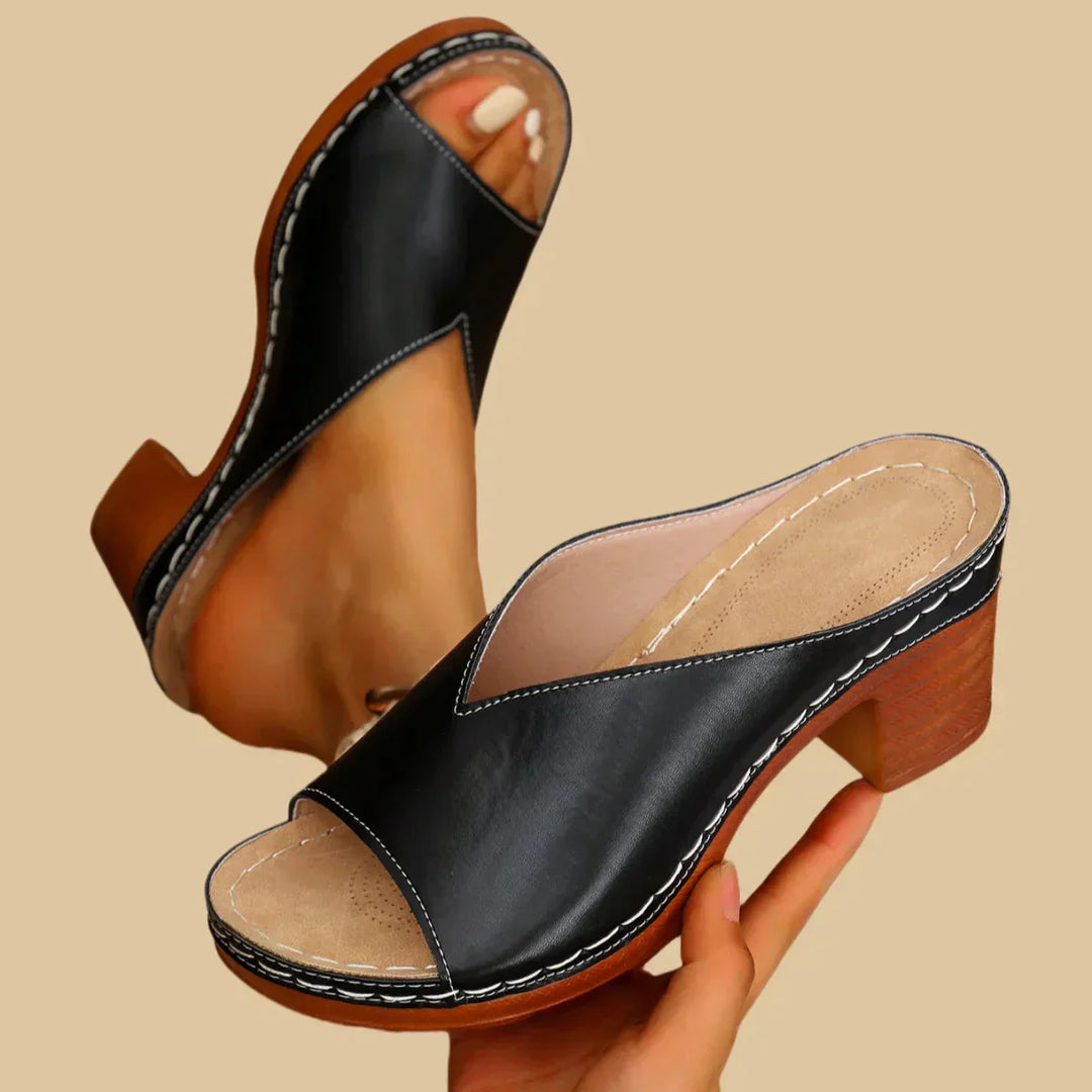 Orthopedic Sandals with Thick Heels