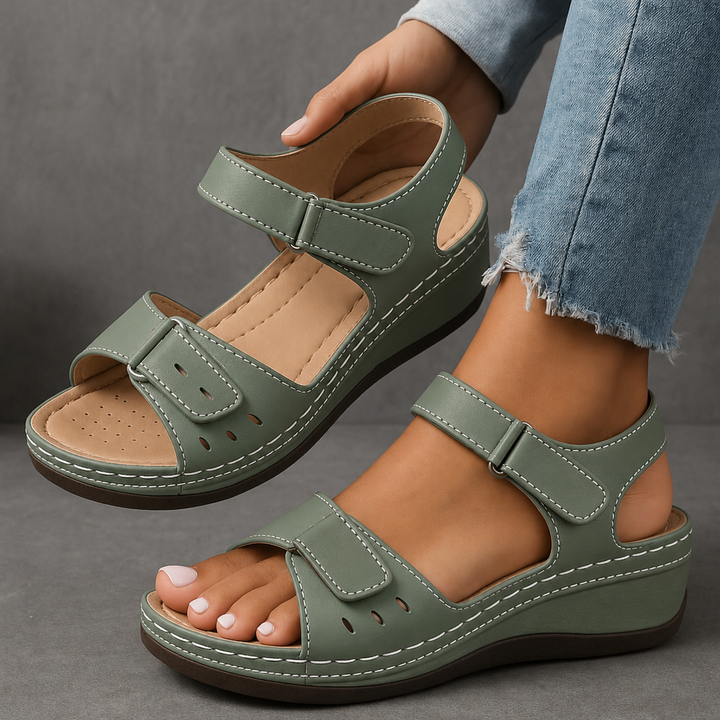 Orthopedic Sandals with Wedge Heel