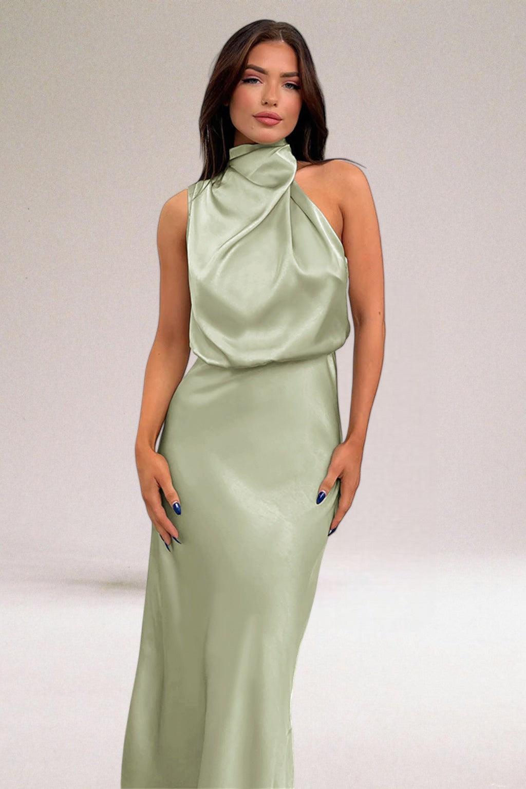 Party Dress with Halter Neckline
