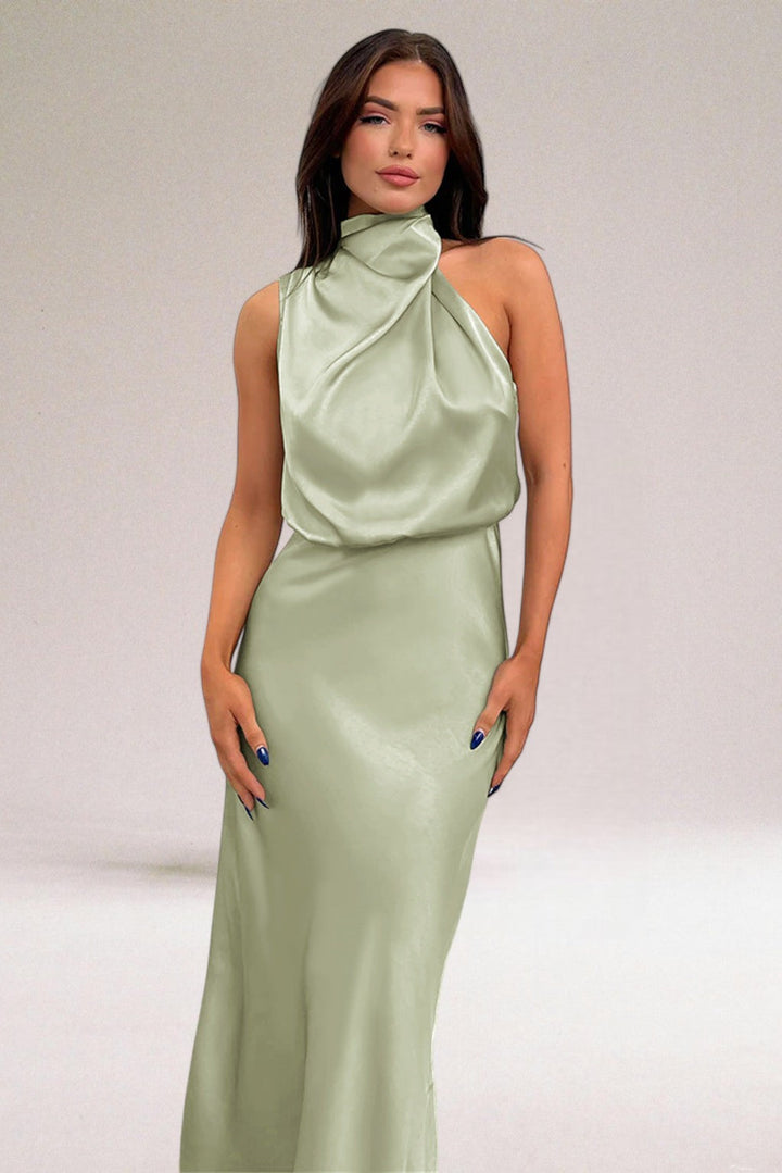 Party Dress with Halter Neckline