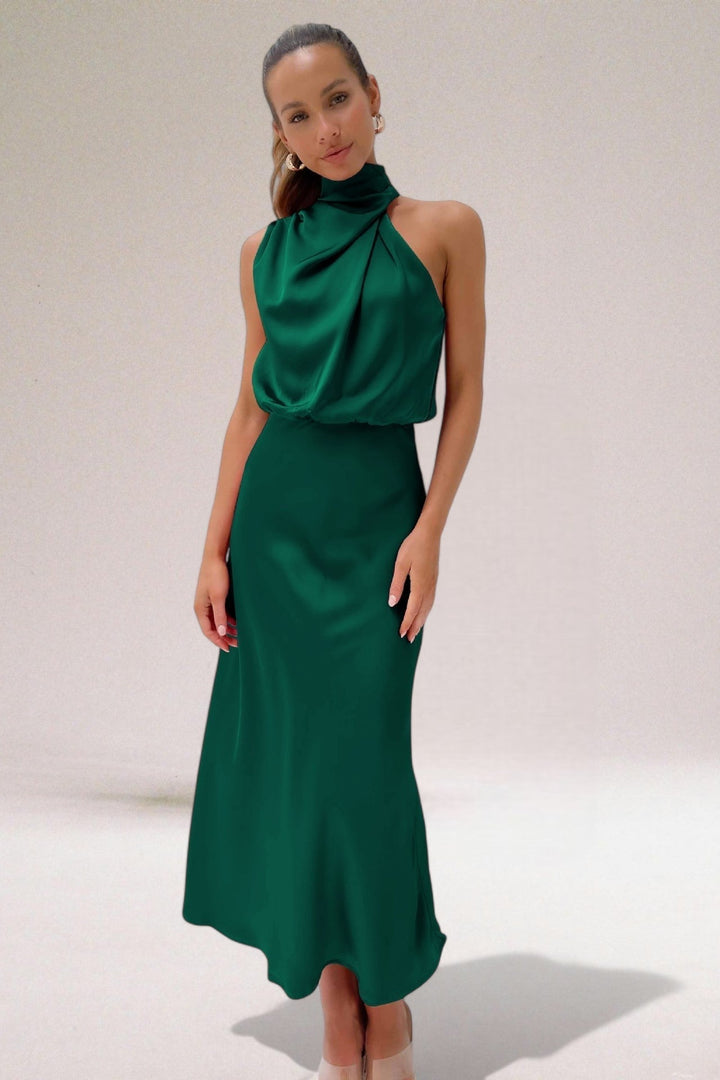 Party Dress with Halter Neckline