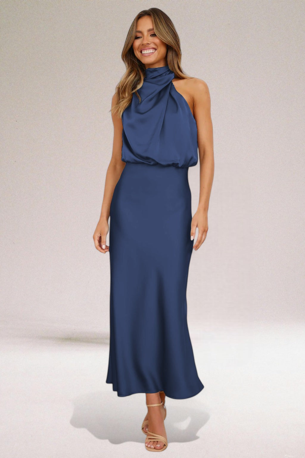 Party Dress with Halter Neckline