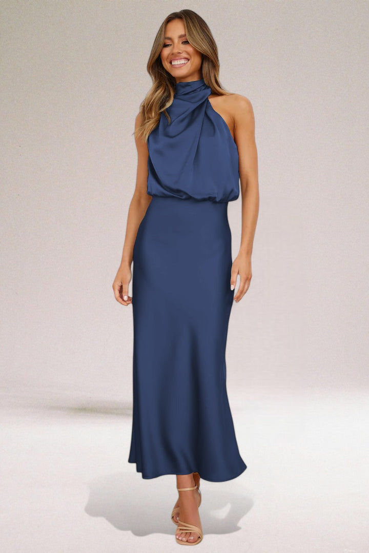 Party Dress with Halter Neckline