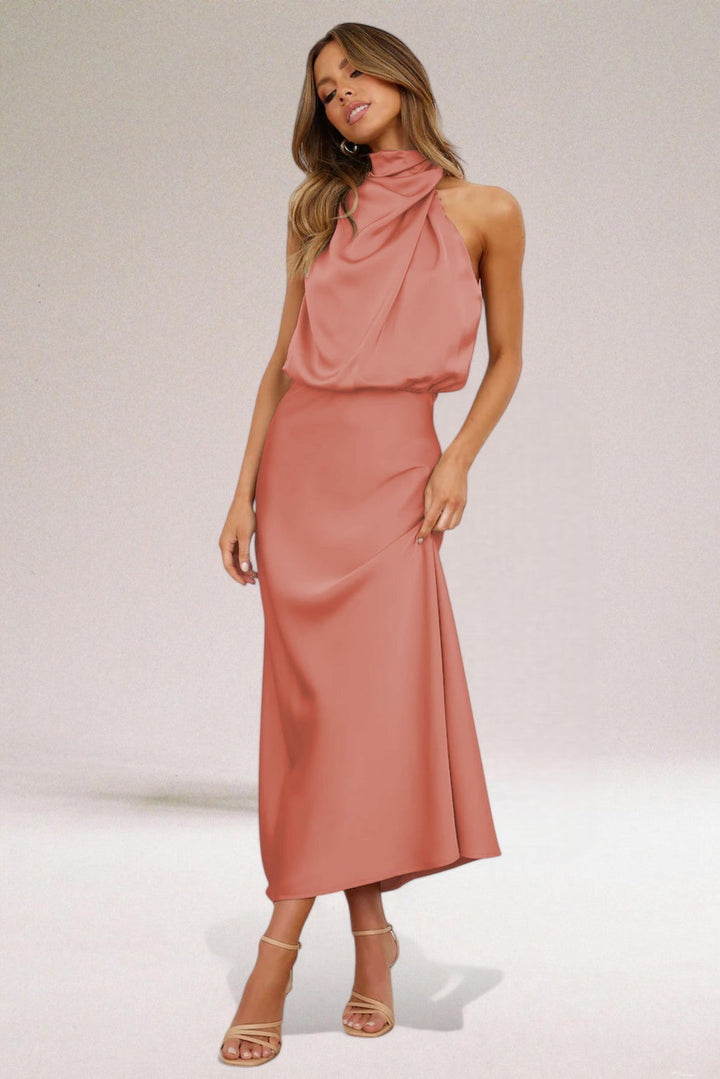 Party Dress with Halter Neckline