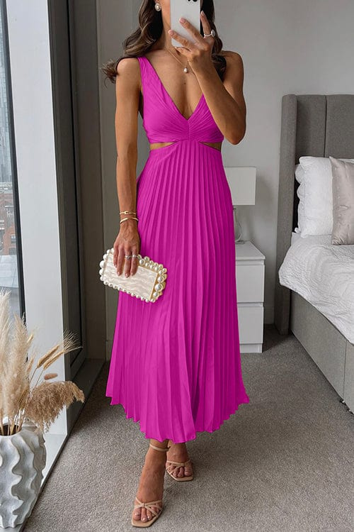 Pleated Midi Dress
