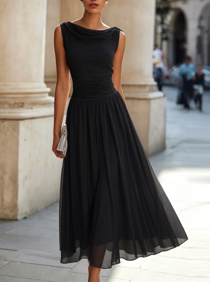 Pleated Midi Wedding Guest Dress