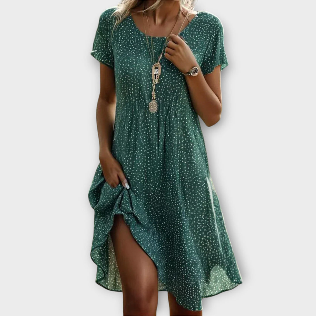 Polka-Dot Maxi Dress