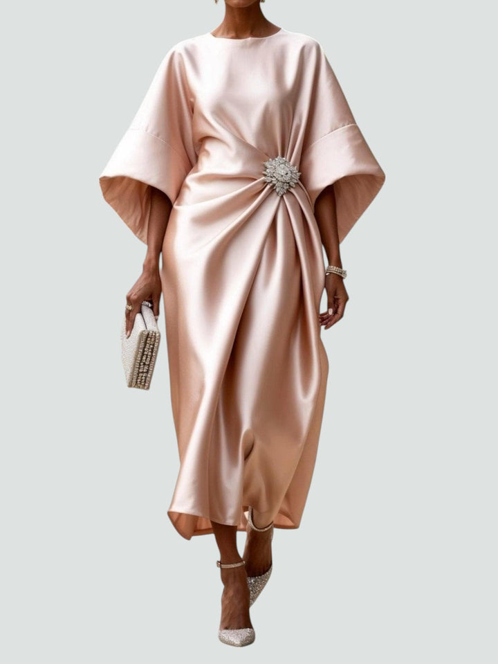 Ruched Midi Party Dress