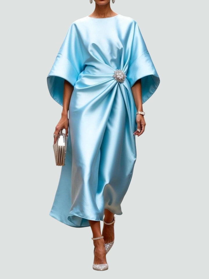 Ruched Midi Party Dress