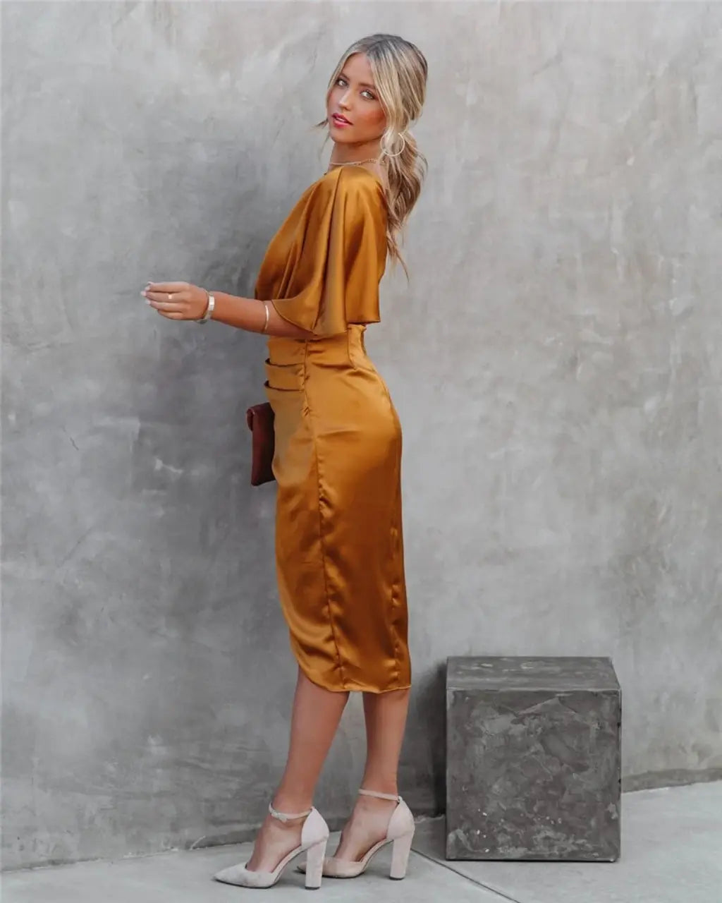 Slit Midi Dress
