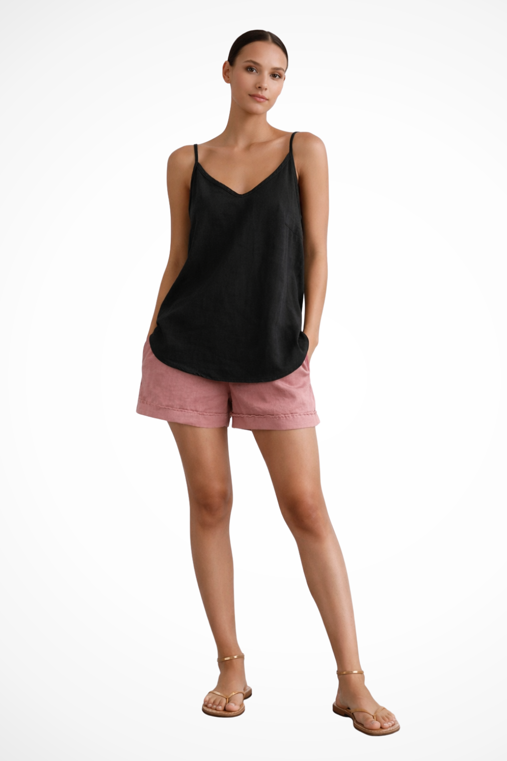 Summer Blouse with Spaghetti Straps