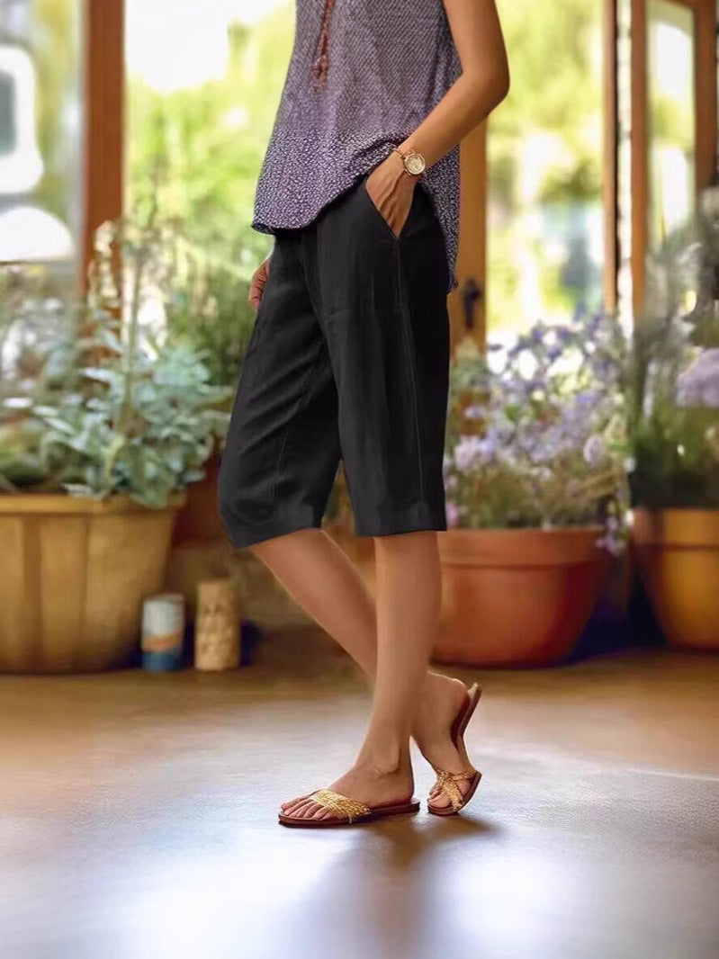 Summer Shorts Straight Leg Knee Length