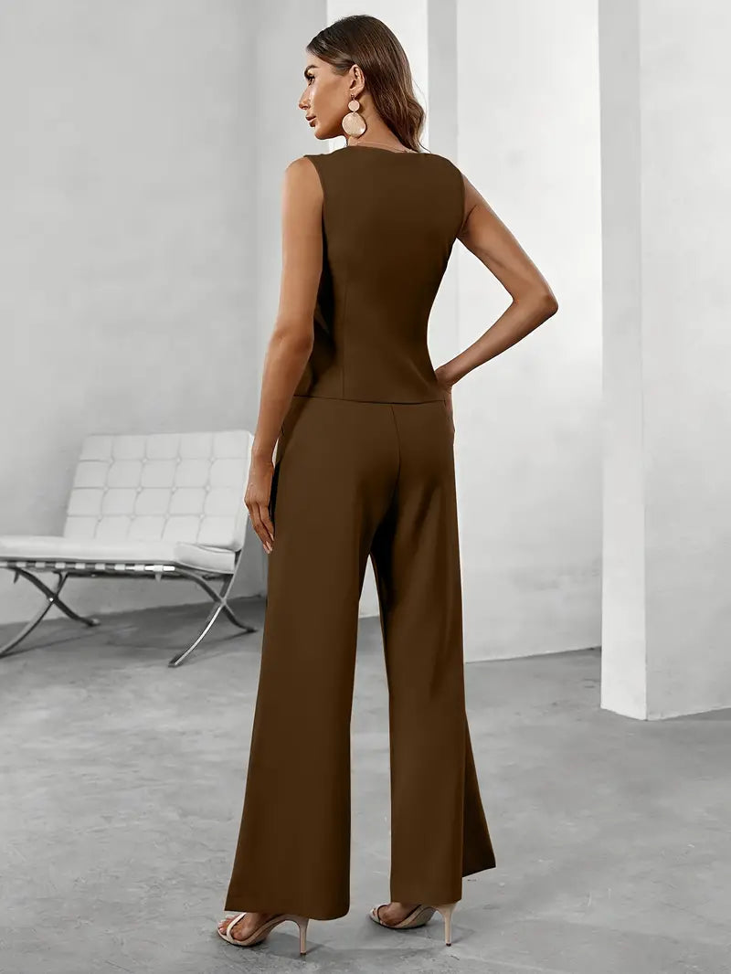 Summer Two Piece Set with Asymmetric Style
