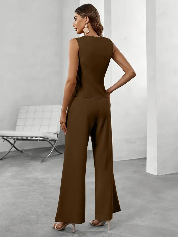 Summer Two Piece Set with Asymmetric Style