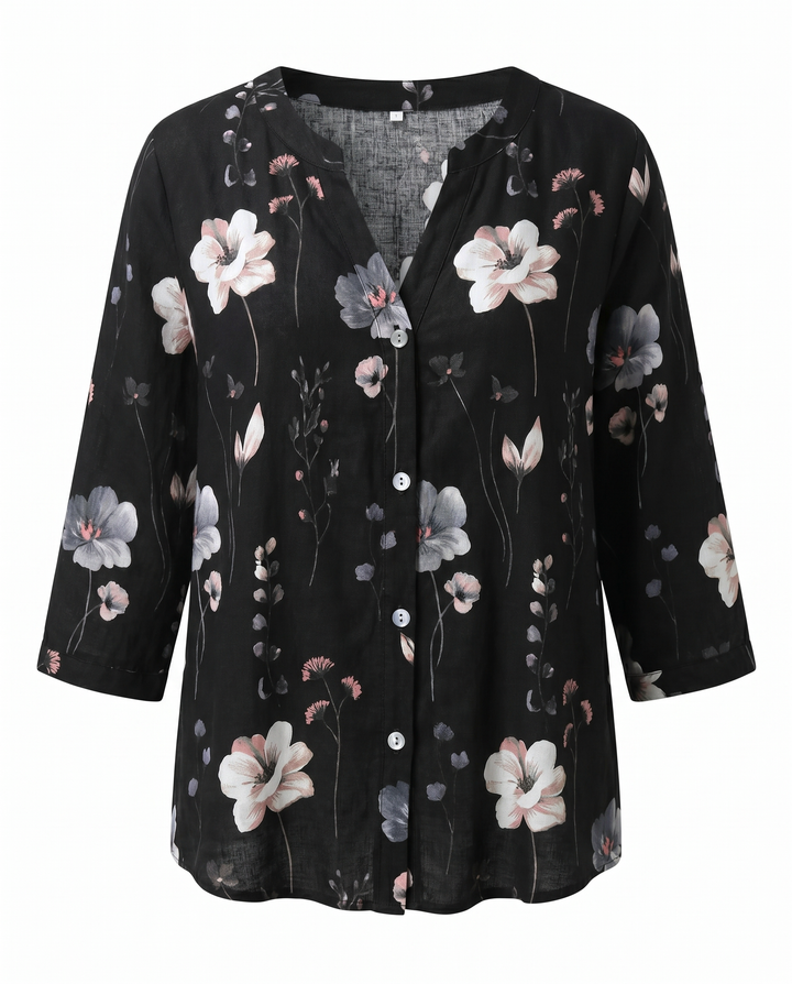 Floral blouse product shot