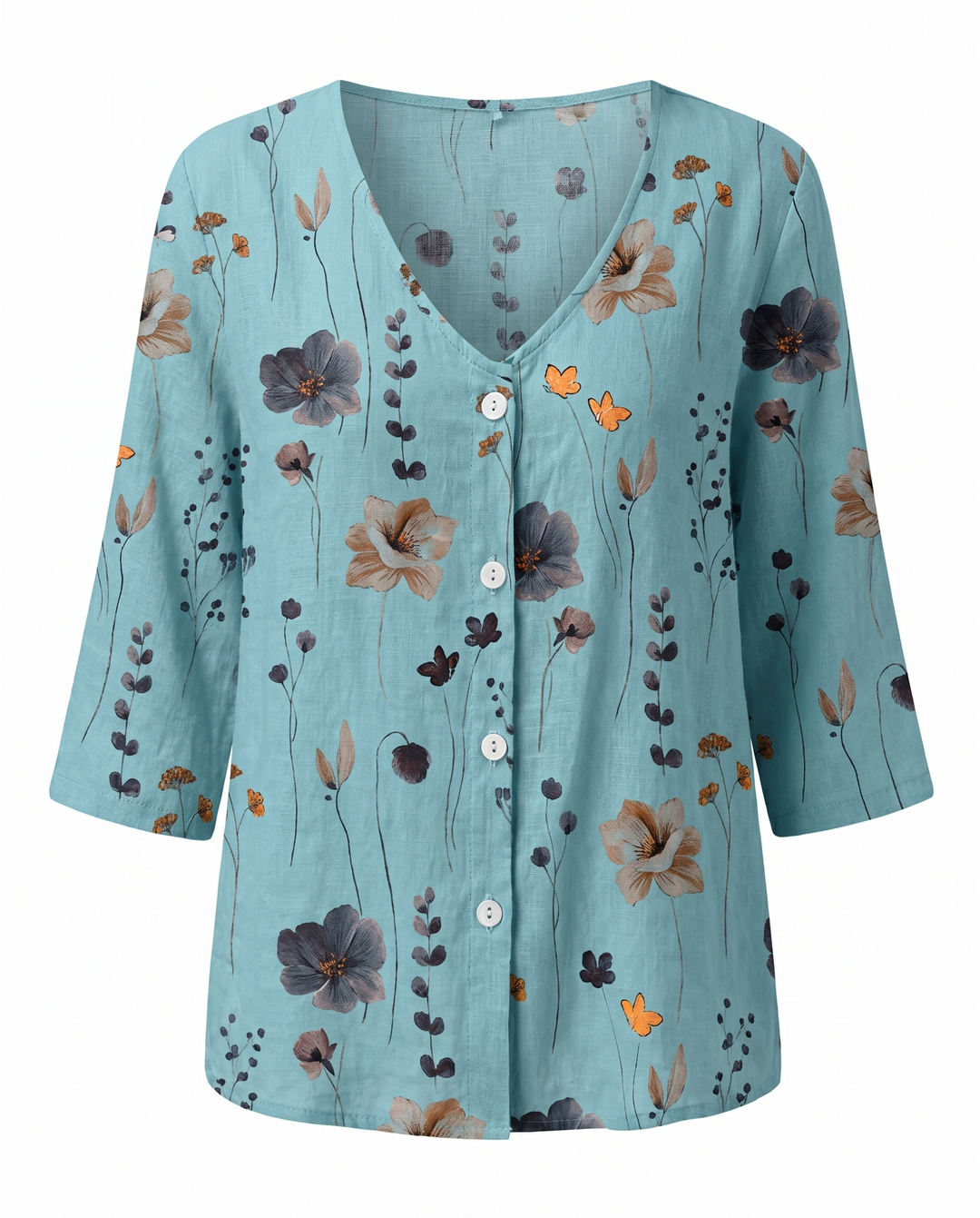 Floral blouse product shot