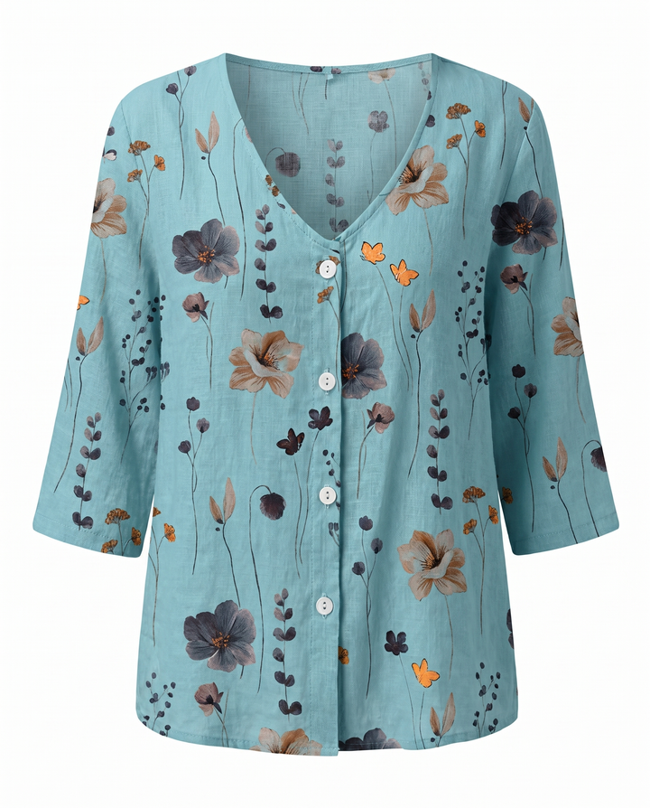 Floral blouse product shot