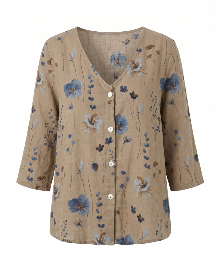 Floral blouse product shot