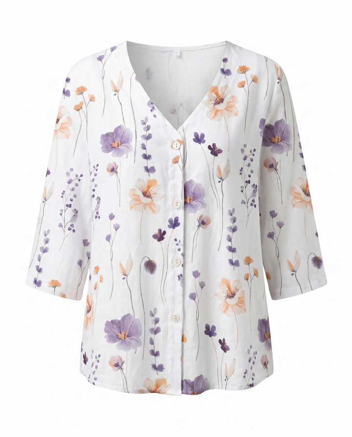 Floral blouse product shot
