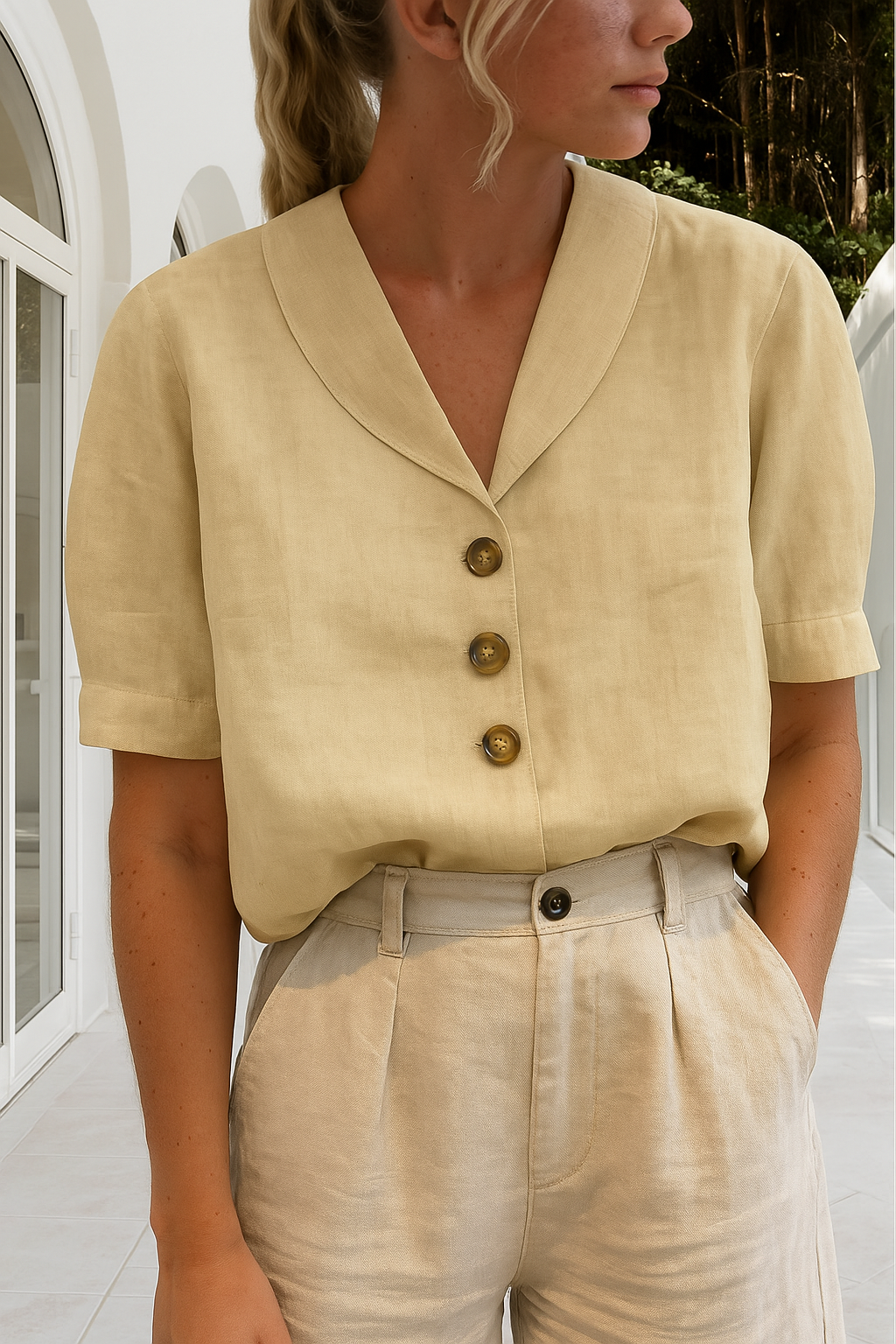 Elegant Wrap Blouse
